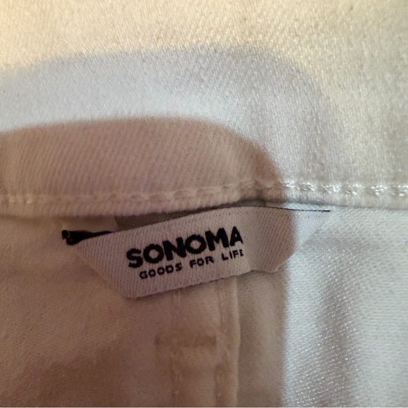 Sonoma White Denim Skirt Women’s Size 10 Classic 5 Pocket Jean Skirt - Picture 2 of 7